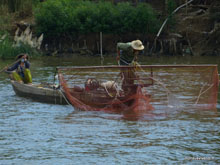 Pêcheur -Delta du Mékong - Vietnam